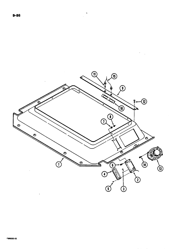 Схема запчастей Case IH 9170 - (9-086) - HEADLINER, CAB (09) - CHASSIS/ATTACHMENTS
