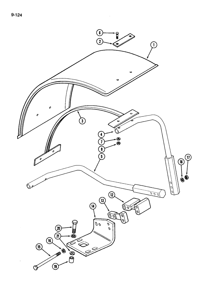 Схема запчастей Case IH 3594 - (9-124) - FRONT FENDERS (09) - CHASSIS/ATTACHMENTS