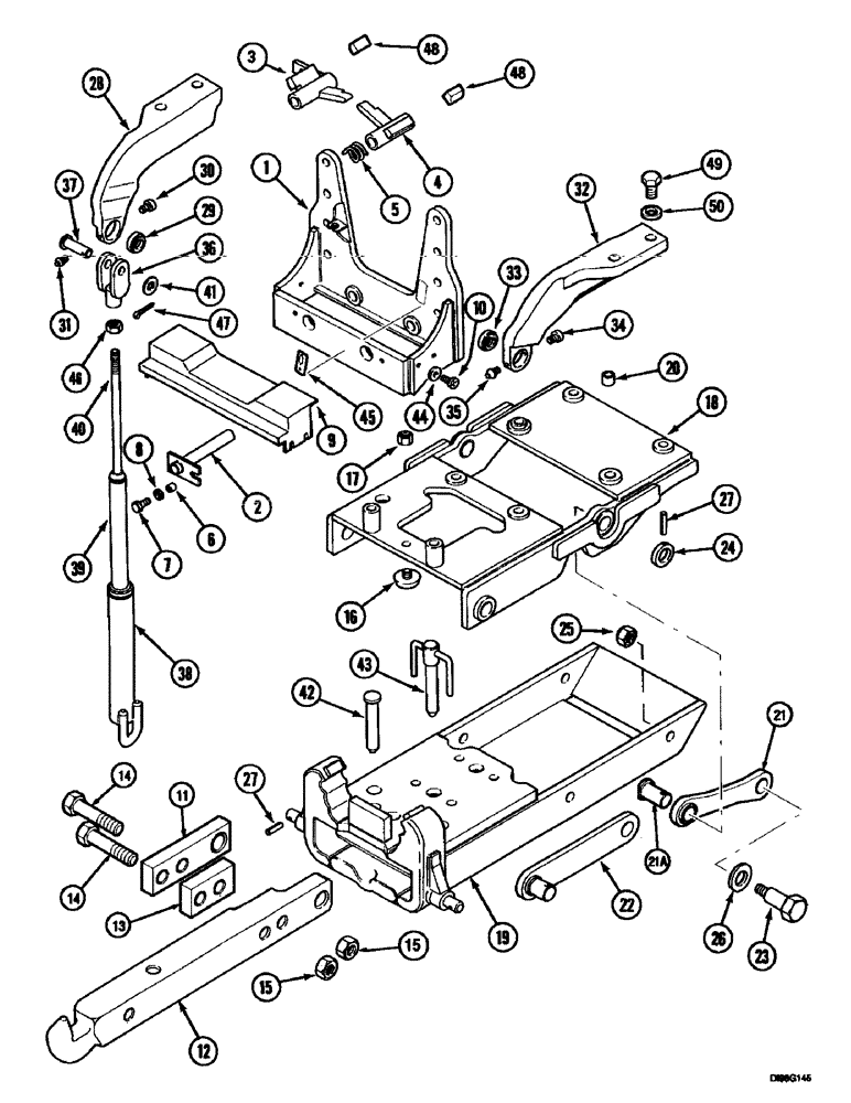 Схема запчастей Case IH 5150 - (9G-082) - AUTO HITCH FOR U.K. AND SCANDINAVIA, DO NOT MIX OLD AND NEW ON SAME TRACTOR (09) - CHASSIS/ATTACHMENTS