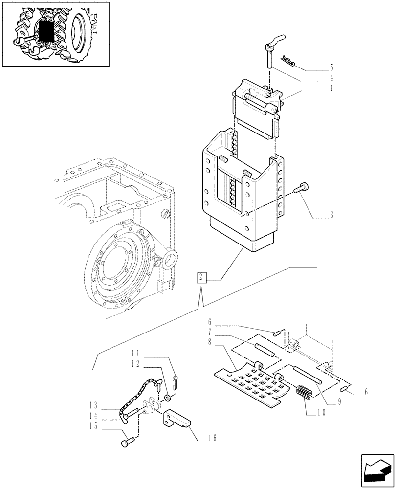 Схема запчастей Case IH MXU115 - (1.89.5) - (VAR.887) ROTARY HITCH SUPPORT ON PITON SKIDS (09) - IMPLEMENT LIFT