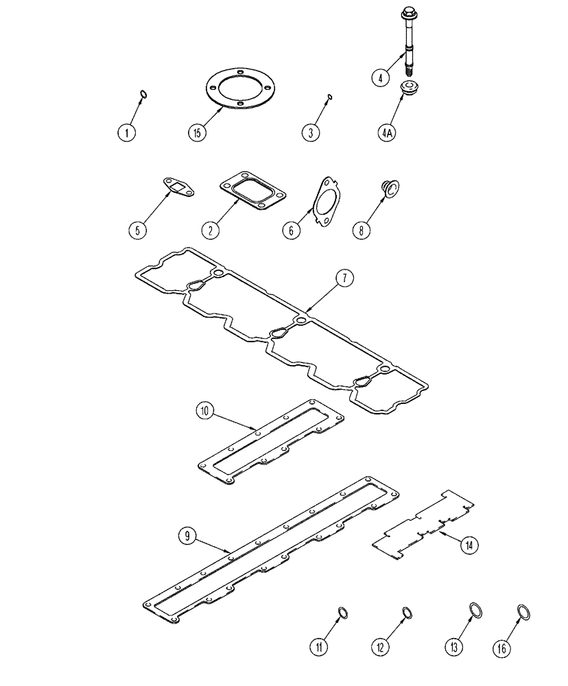 Схема запчастей Case IH FLX3300B - (02-042) - GASKET KIT - VALVE GRIND (01) - ENGINE