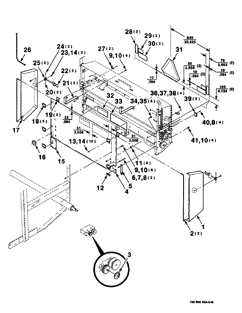 Схема запчастей Case IH 8460 - (9-78) - MESH WRAP KIT, SHIELDS AND DECAL ASSEMBLIES, SERIAL NUMBER CFH0073011 THROUGH CFH0073271 Decals & Attachments