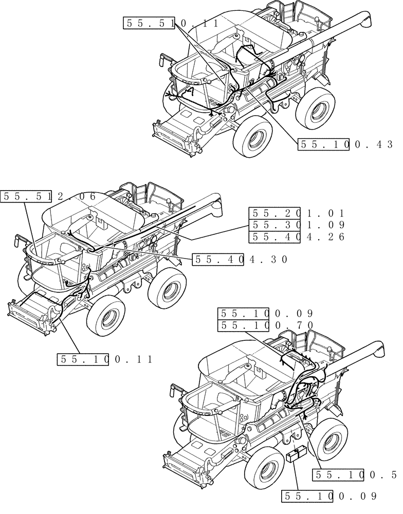 Схема запчастей Case IH 2577 - (55.000.00) - SECTION INDEX - ELECTRICAL SYSTEMS (55) - ELECTRICAL SYSTEMS