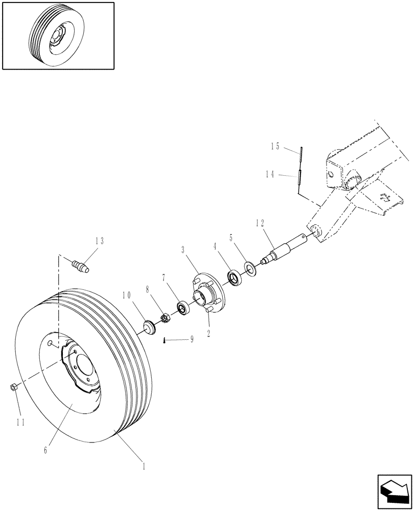 Схема запчастей Case IH WR101 - (44.520.01) - WHEELS, REAR (44) - WHEELS