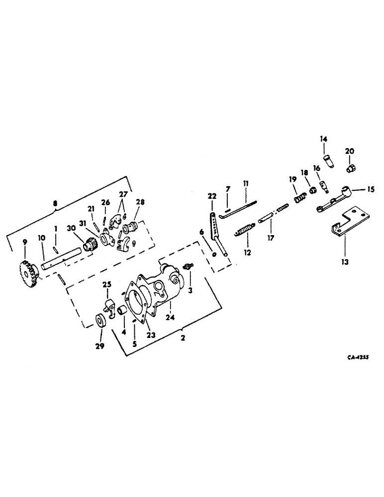 Схема запчастей Case IH DV4D - (L-19) - GOVERNOR AND CONNECTIONS 