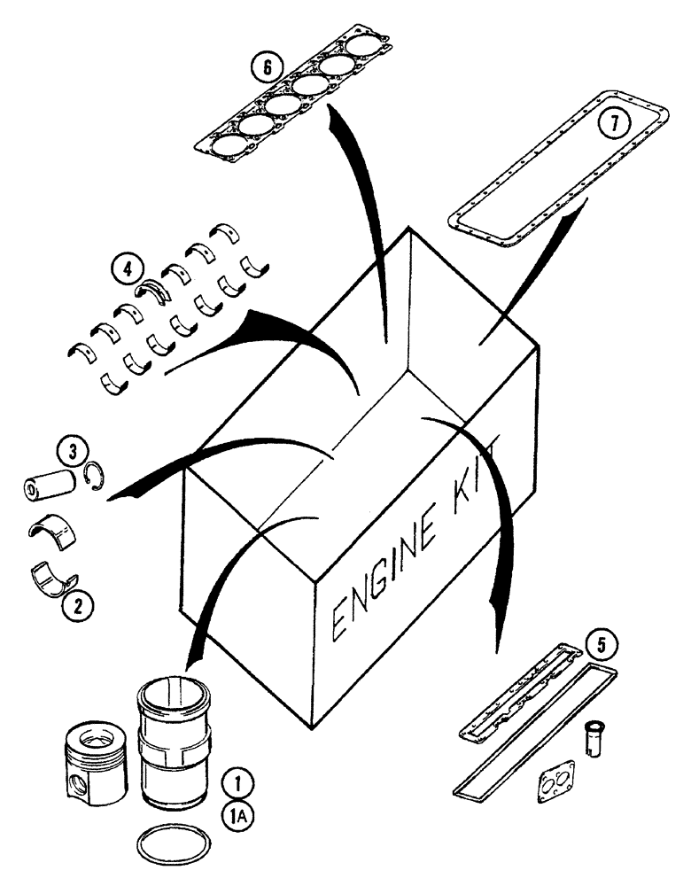 Схема запчастей Case IH 7230 - (2-128) - ENGINE OVERHAUL KITS, 6T-830 AND 6TA-830 EMISSIONS CERTIFIED ENGINE (02) - ENGINE