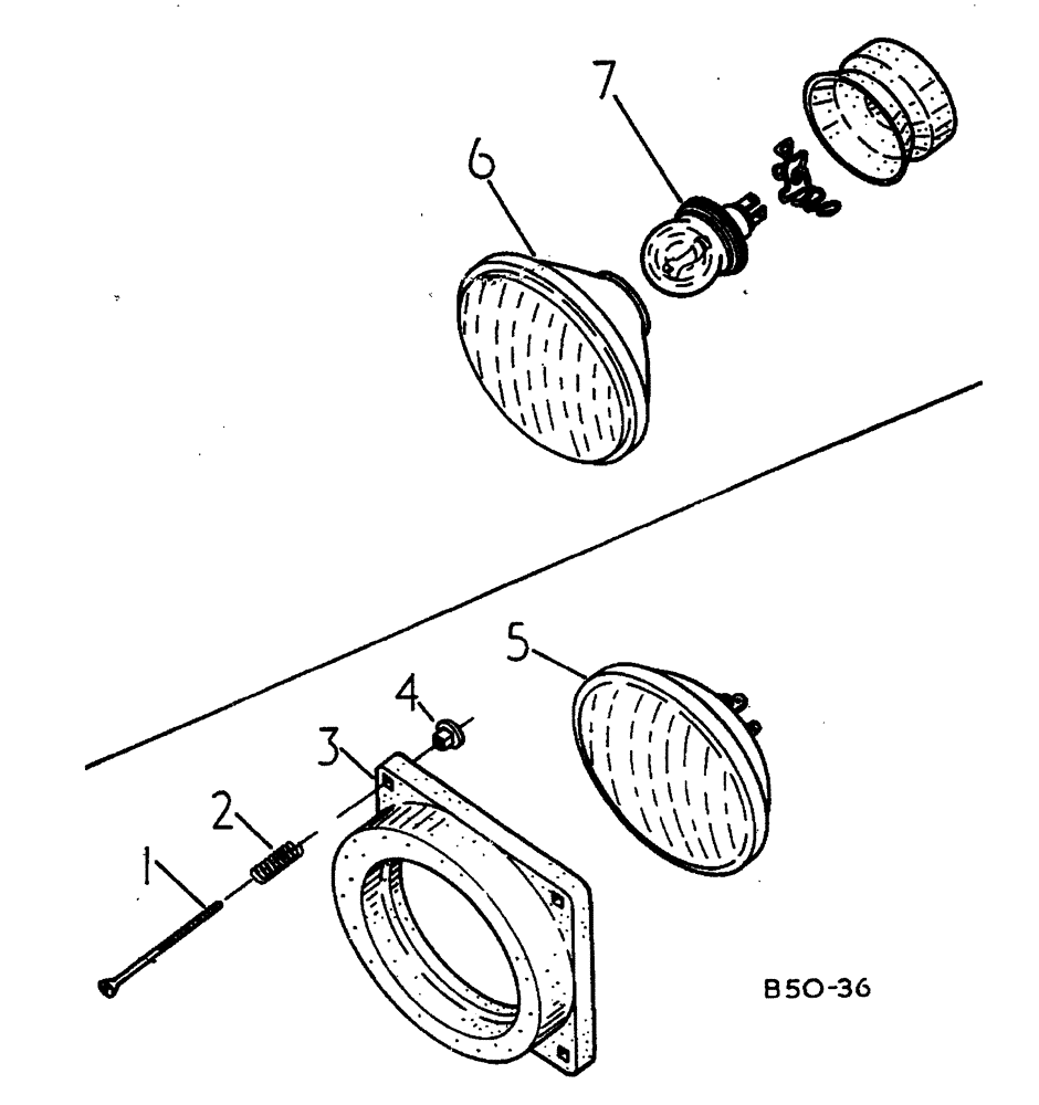 Схема запчастей Case IH 885 - (08-012) - HEADLIGHT (06) - ELECTRICAL