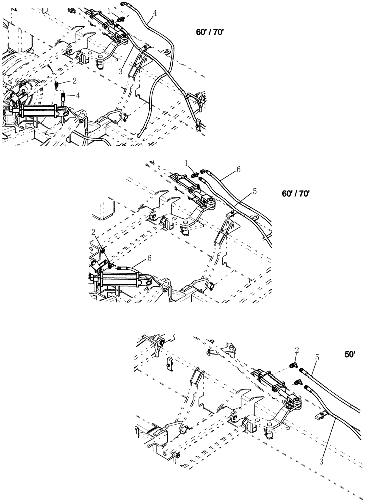 Схема запчастей Case IH 800 - (35.900.63) - HYDRAULICS - LOCKING CASTER (35) - HYDRAULIC SYSTEMS