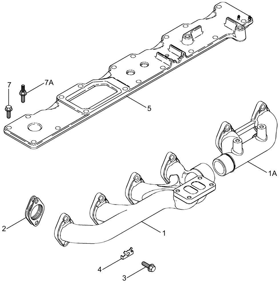 Схема запчастей Case IH 2377 - (02-16) - MANIFOLDS - ASN HAJ0295001 (01) - ENGINE