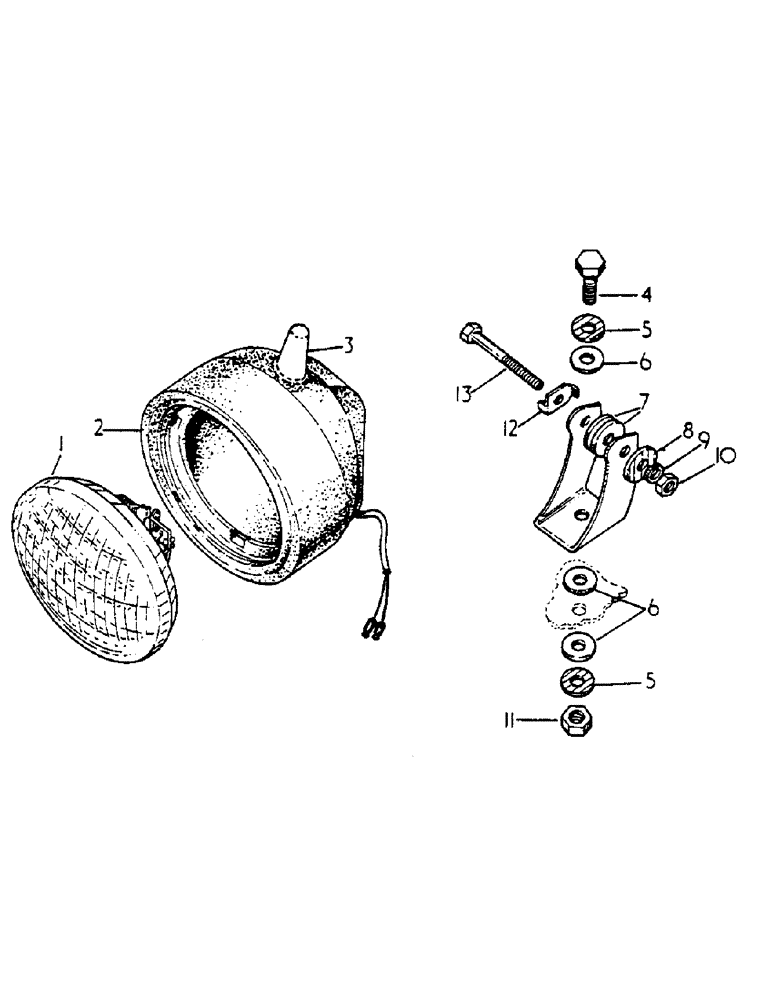 Схема запчастей Case IH 454 - (08-38) - PLOUGH LIGHT (06) - ELECTRICAL