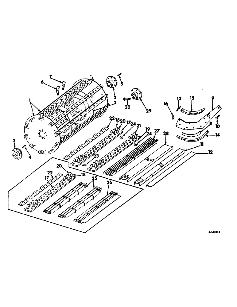 Схема запчастей Case IH 915 - (R-15) - SEPARATOR, SPIKE TOOTH CYLINDER Separation