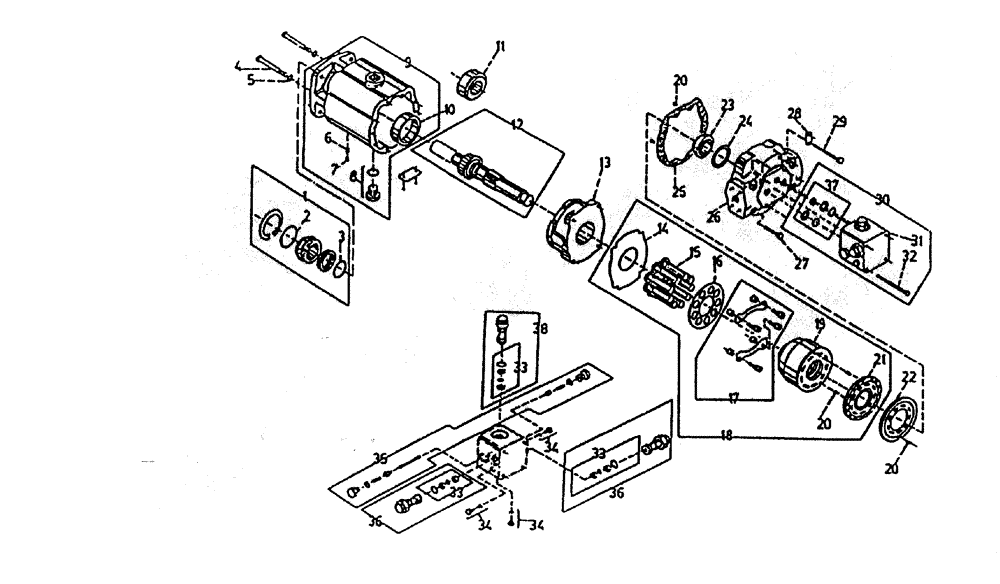 Схема запчастей Case IH 7700 - (B02-90) - HYDRAULIC MOTOR, (TRACTION AND VERTICAL ARM VARIABLE Hydraulic Components & Circuits