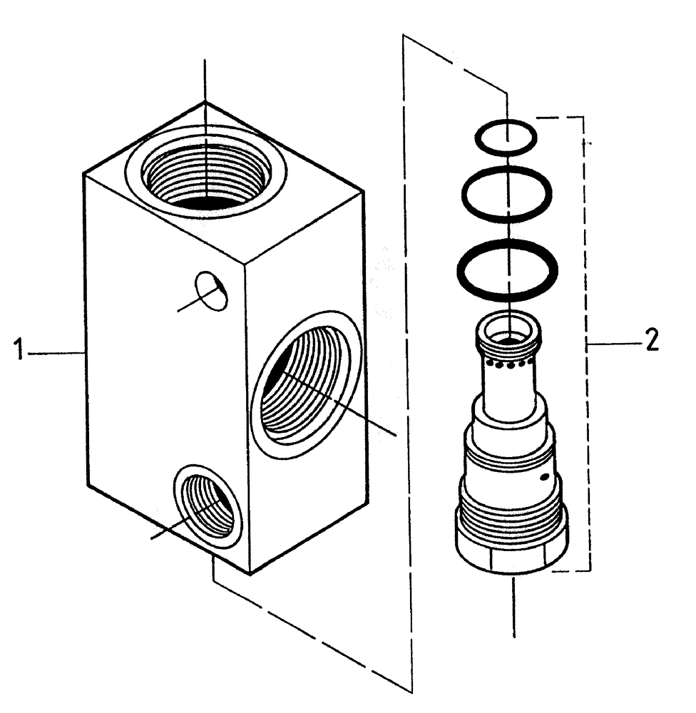 Схема запчастей Case IH 7000 - (B04-95) - HYDRAULIC RELIEF VALVE, SERIAL #7947 AND ONWARDS Hydraulic Components & Circuits