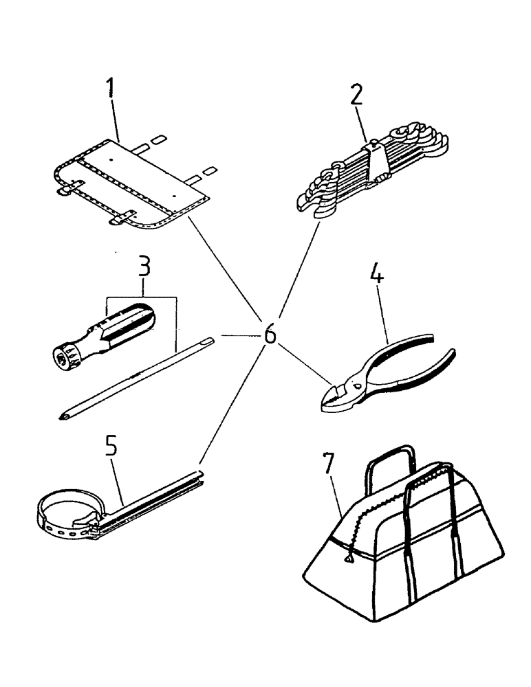Схема запчастей Case IH 7000 - (C01-10) - TOOLS Engine & Engine Attachments