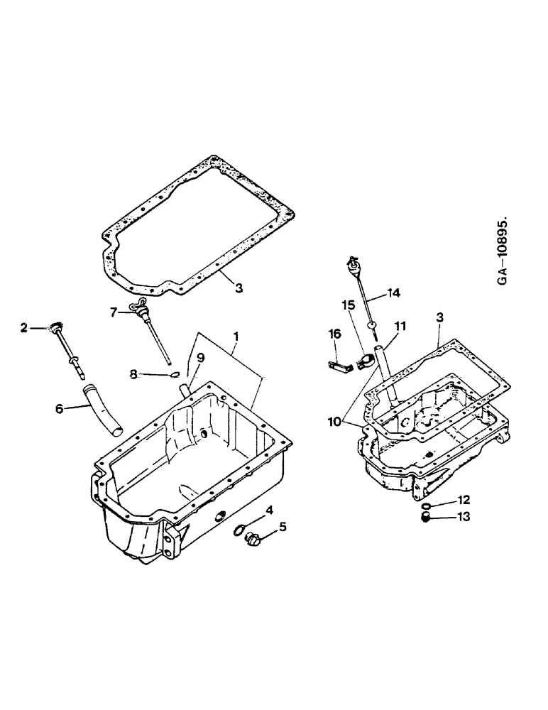 Схема запчастей Case IH D-155 - (06-26) - OIL PAN, 3 CYLINDER 