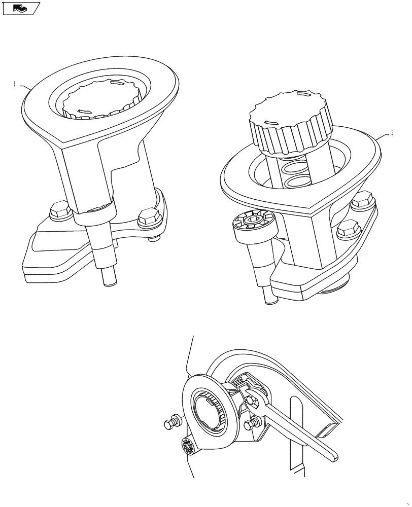 Схема запчастей Case IH L790 - (39.105.02) - LOCKING KIT (39) - FRAMES AND BALLASTING