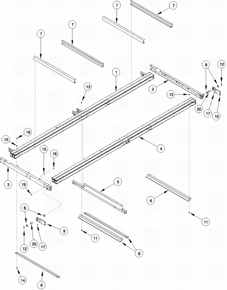 Схема запчастей Case IH 620 - (09D-15) - BASKET DOOR, FRAME (16) - BASKET