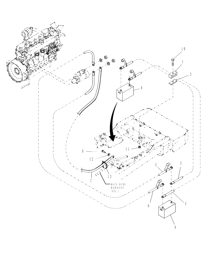 Схема запчастей Case IH WD1903 - (06.01[1]) - BATTERIES (06) - ELECTRICAL