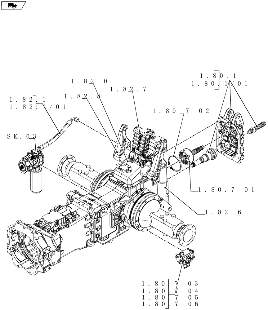 Схема запчастей Case IH MAXXUM 130 - (SEC. 07) - HYDRAULIC SYSTEM (00) - GENERAL