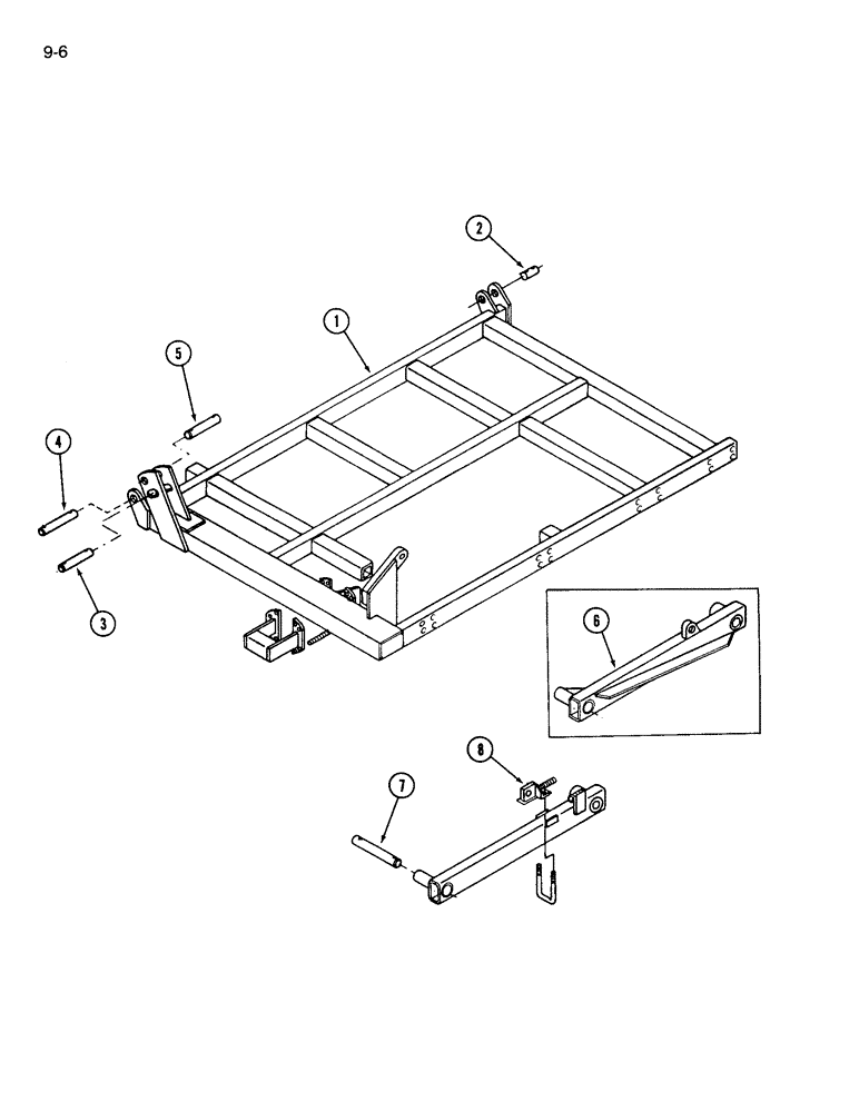 Схема запчастей Case IH 365 - (9-06) - WING FRAMES, FOLDING (09) - CHASSIS/ATTACHMENTS