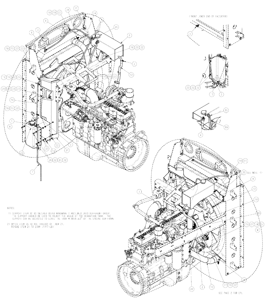 Схема запчастей Case IH SPX4410 - (03-038) - RADIATOR GROUP COMPONENTS (01) - ENGINE