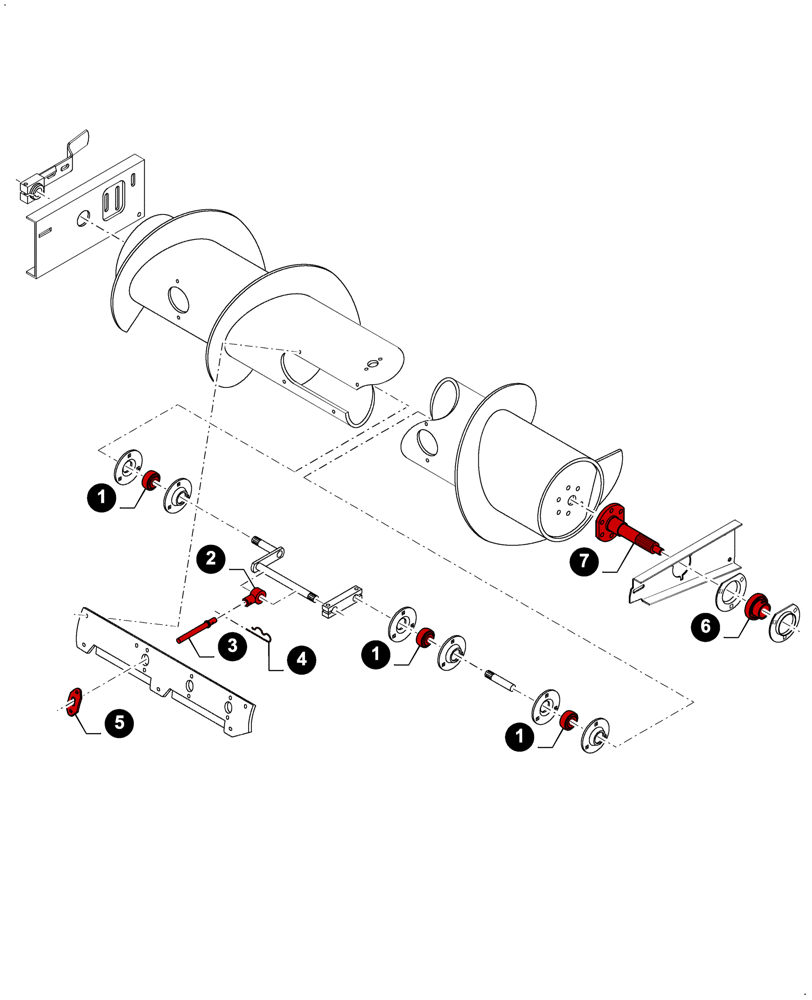 Схема запчастей Case IH 2040 - (00.00GH031[01]) - MAINTENANCE PARTS, FEED AUGER AND FINGERS (00) - GENERAL