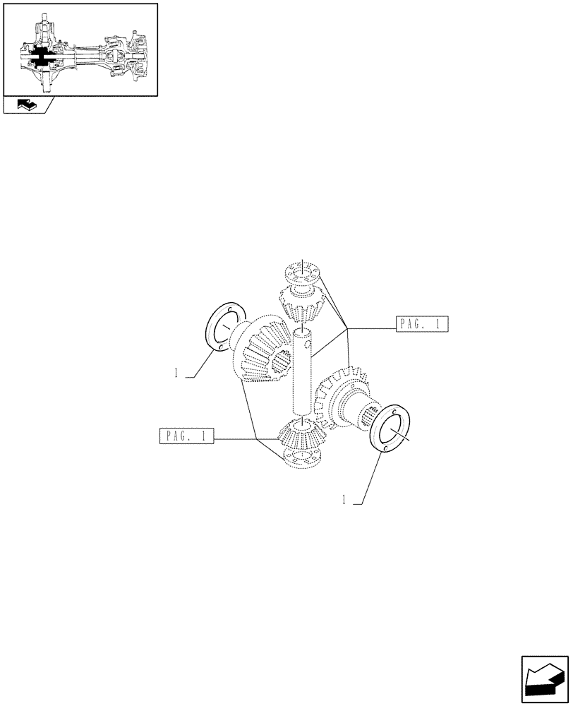 Схема запчастей Case IH FARMALL 90 - (1.40.0/07[02]) - 4WD FRONT AXLE - DIFFERENTIAL - SHIMS (04) - FRONT AXLE & STEERING