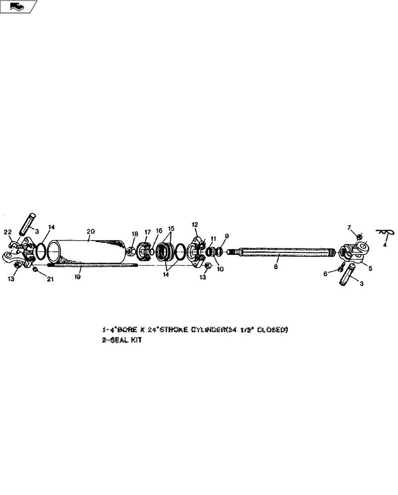 Схема запчастей Case IH 4200 II - (35.100.11) - HYDRAULIC CYLINDER ASSEMBLY (35) - HYDRAULIC SYSTEMS