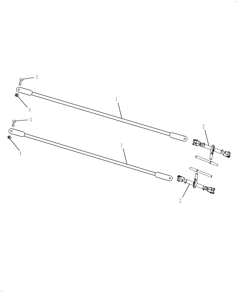 Схема запчастей Case IH 717721496 - (012) - LEVELING RODS (12) - MAIN FRAME