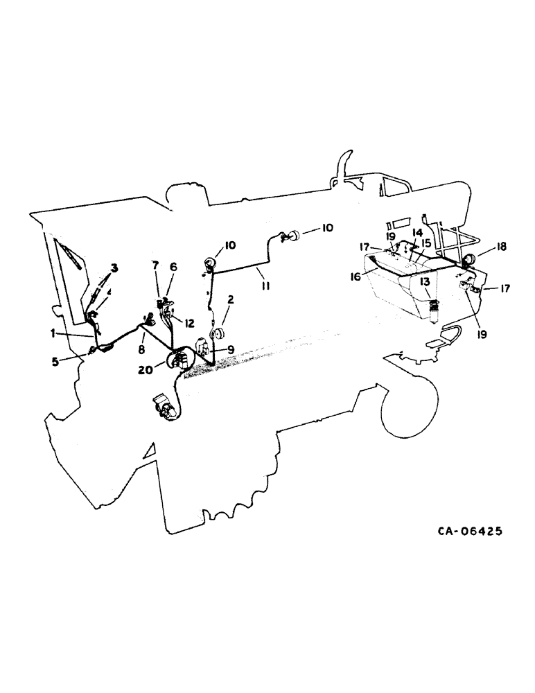 Схема запчастей Case IH 1440 - (08-10) - ELECTRICAL, WIRING DIAGRAM, LEFT TURN,GRAIN TANK,UNLOADER,REAR LIGHTS & FUEL PUMP,S/N 20001 & ABOVE (06) - ELECTRICAL