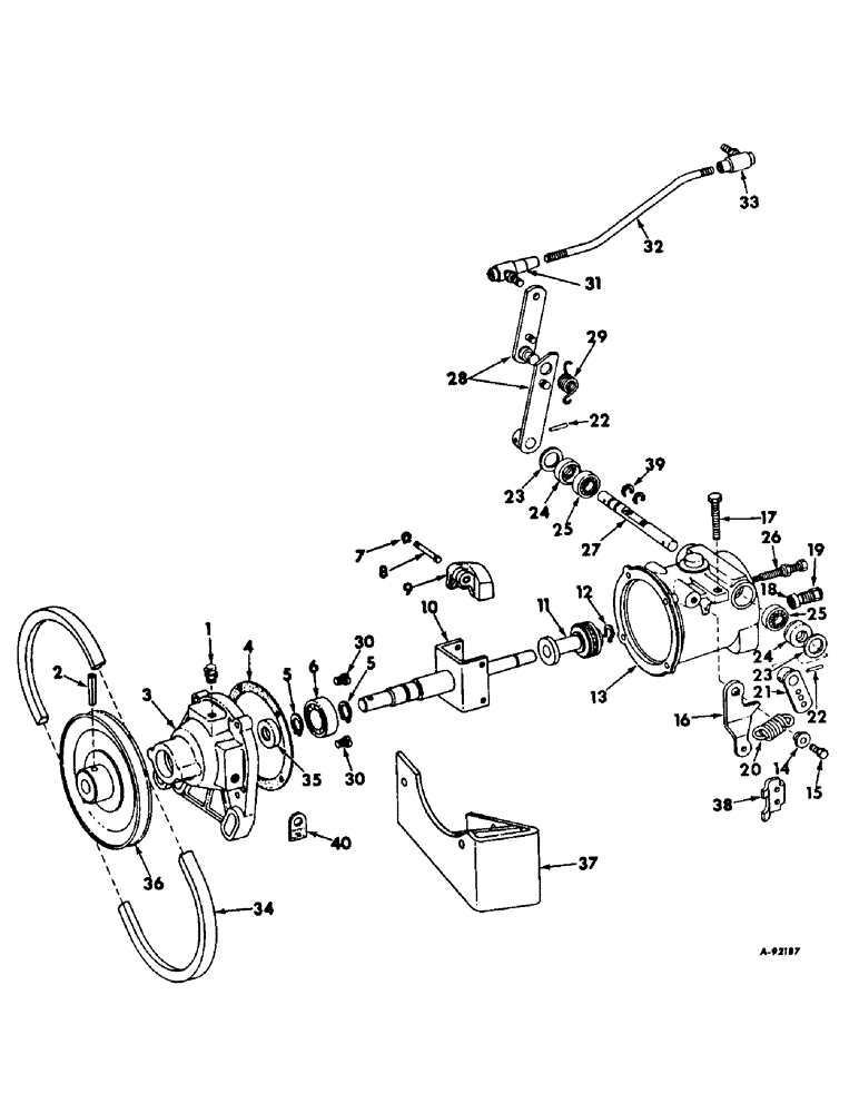 Схема запчастей Case IH V-304 - (A-23) - GOVERNOR AND CONNECTIONS 