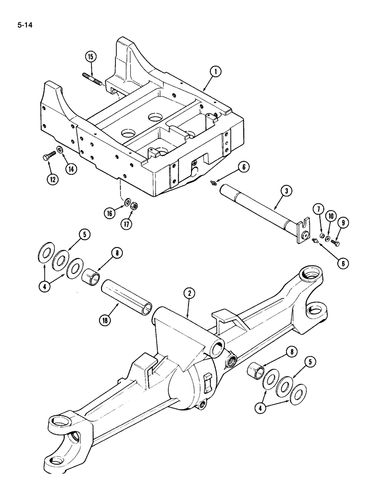 Схема запчастей Case IH 3594 - (5-014) - FRONT AXLE AND SUPPORT (05) - STEERING