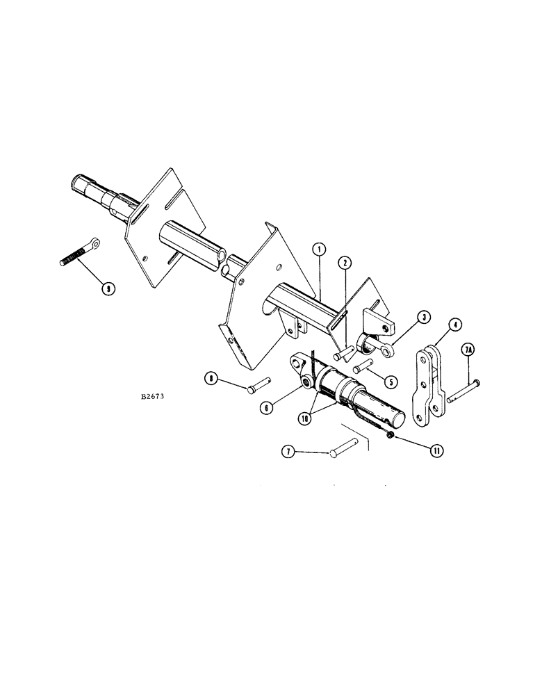 Схема запчастей Case IH 1660 - (204[A]) - VARIABLE SPEED TRACTION DRIVE ADJUSTING ROD (16) - TRACTION VARIATOR