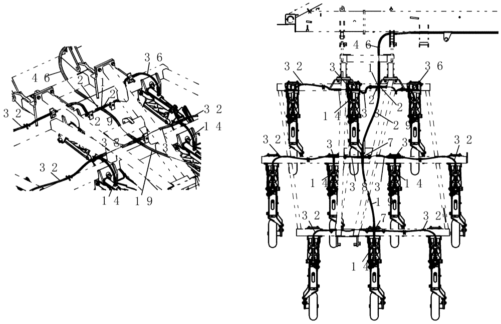 Схема запчастей Case IH 800 - (35.900.51) - HYDRAULICS - 50 12" OUTER WING TRIP LIFT CCT (35) - HYDRAULIC SYSTEMS