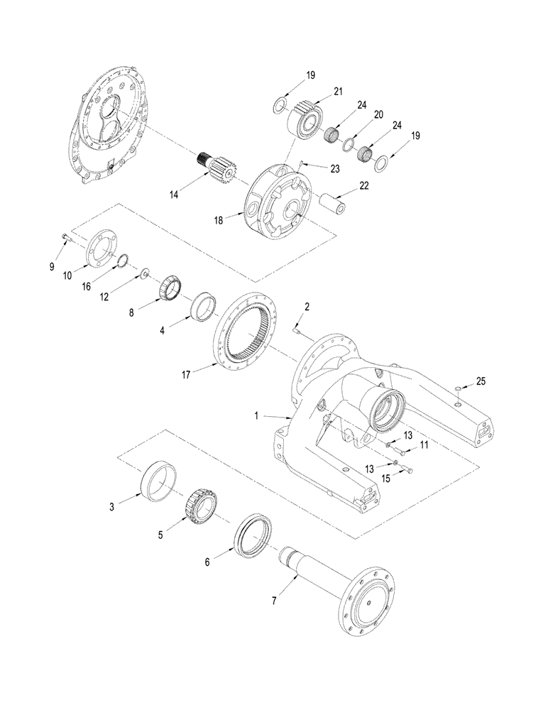 Схема запчастей Case IH STX375 - (06-82[01]) - 500 SERIES AXLE ASSEMBLY - FINAL DRIVE, QUADTRAC TRACTOR, ASN JEE0106701 (06) - POWER TRAIN