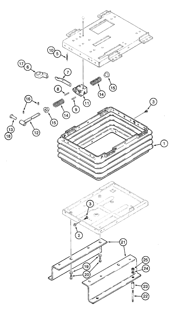 Схема запчастей Case IH 7210 - (9-062) - STANDARD AIR SUSPENSION SEAT - BOOT & MOUNTS, PRIOR TO TRACTOR S/N JJA0061559 (09) - CHASSIS/ATTACHMENTS