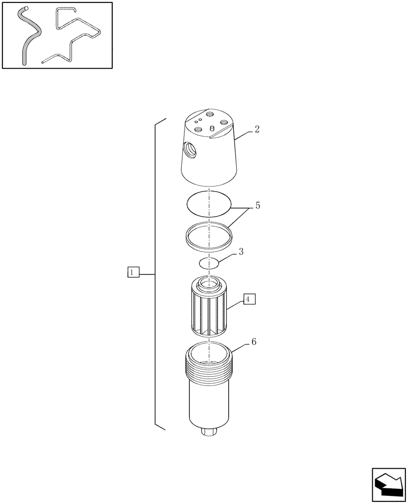 Схема запчастей Case IH RBX341 - (07.22/A[01]) - HIGH PRESSURE FILTER (07) - HYDRAULIC SYSTEM
