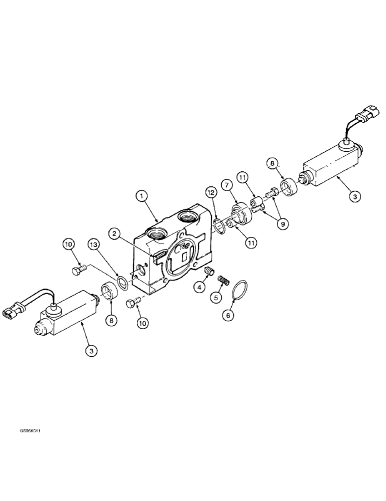 Схема запчастей Case IH 890 - (8-30) - EXTERNAL HYDRAULIC CONTROL VALVE, AUXILIARY SECTION (08) - HYDRAULICS