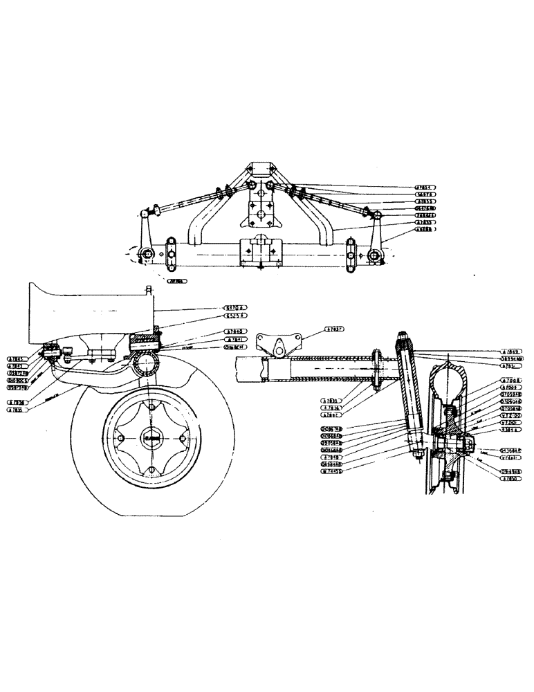 Схема запчастей Case IH 400-SERIES - (166) - ADJUSTABLE FRONT AXLE ASSEMBLY, 53" TO 82" TREAD, FOR GENERAL PURPOSE TRAC. PRIOR TO S/N 8069698 (06) - POWER TRAIN