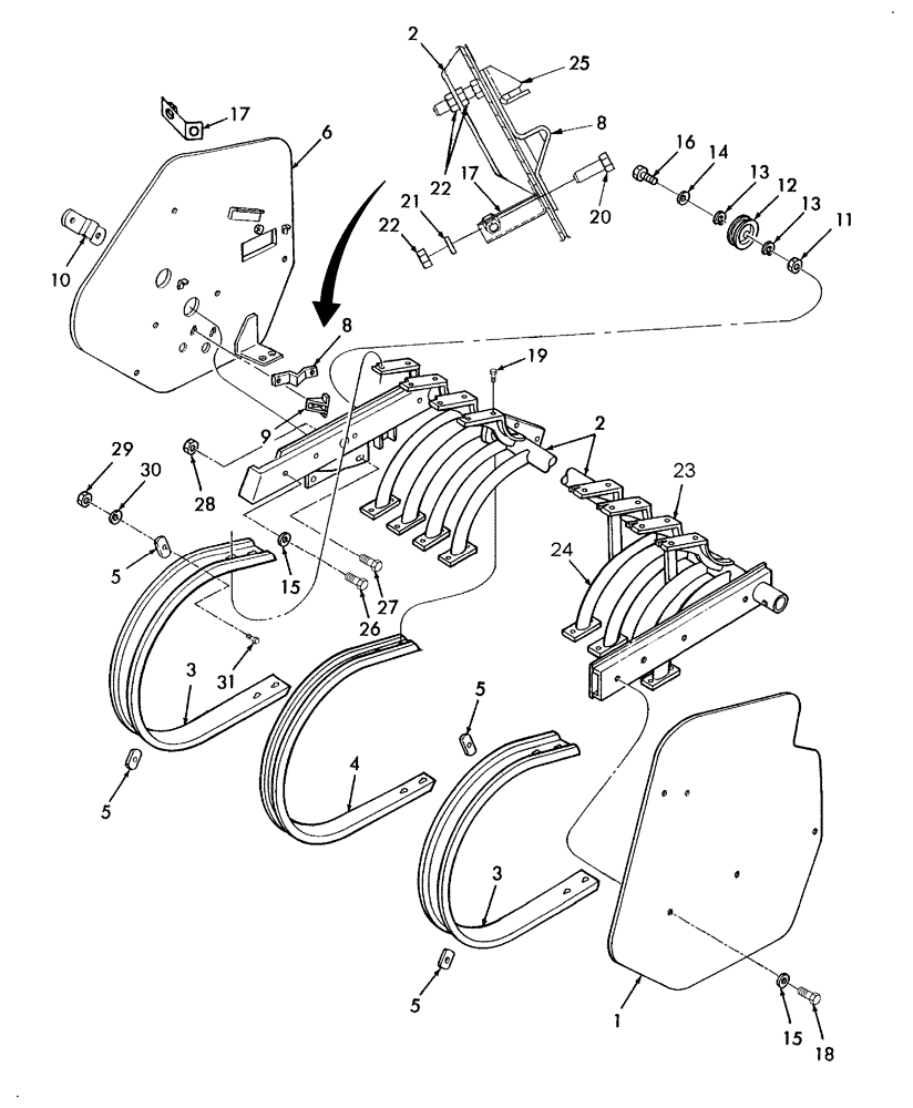 Схема запчастей Case IH SB521 - (60.220.09) - PICKUP PIVOT PIPE (60) - PRODUCT FEEDING