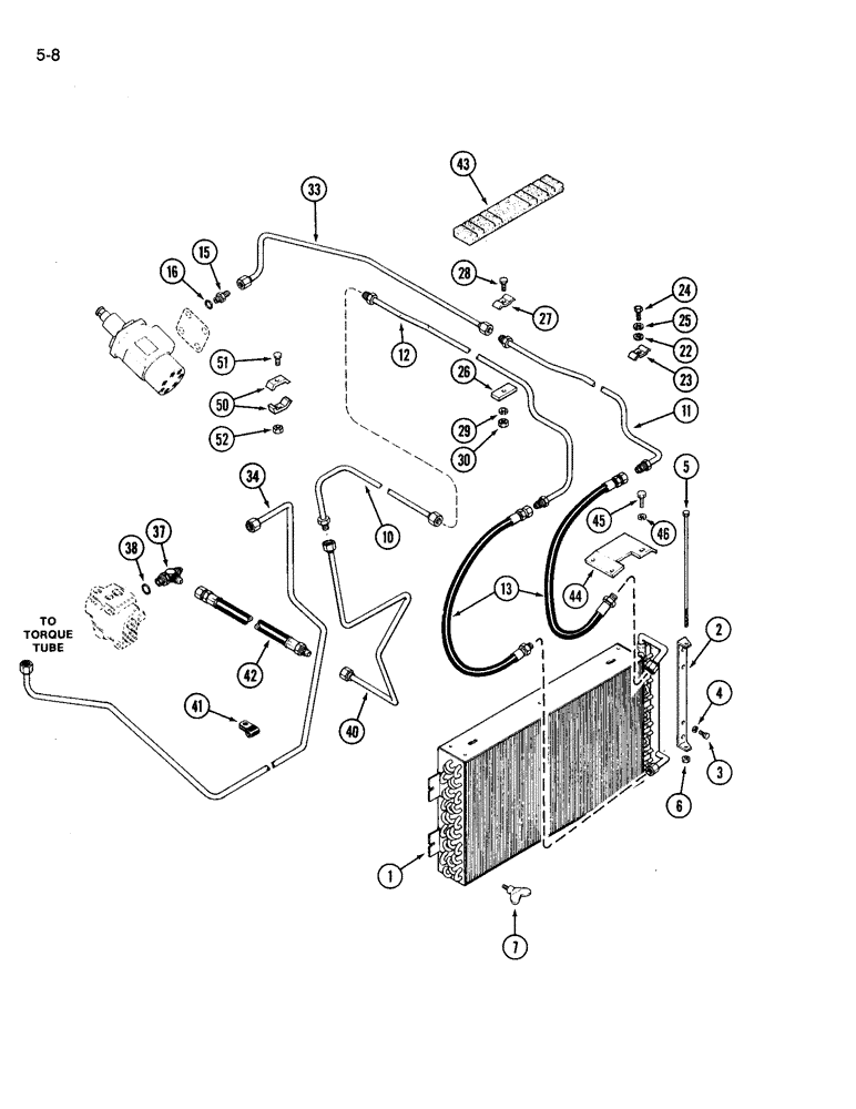 Схема запчастей Case IH 3594 - (5-008) - OIL COOLER SYSTEM (05) - STEERING