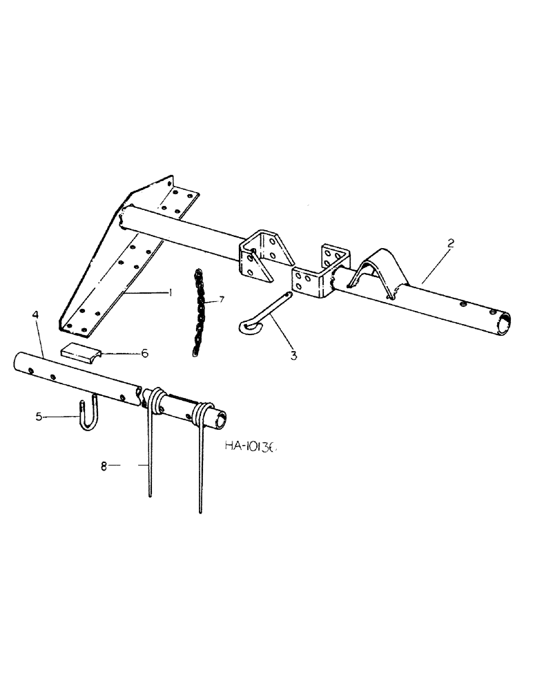 Схема запчастей Case IH 45 - (E-03) - 2 FOOT 3 INCH MULCHER, HINGED WING PAIR 