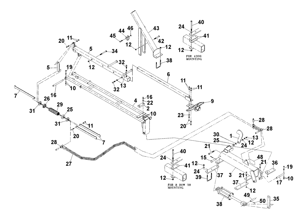 Схема запчастей Case IH 5310 - (75.200.11) - 12-30 OR 8-38 ROW MARKER (09) - CHASSIS/ATTACHMENTS