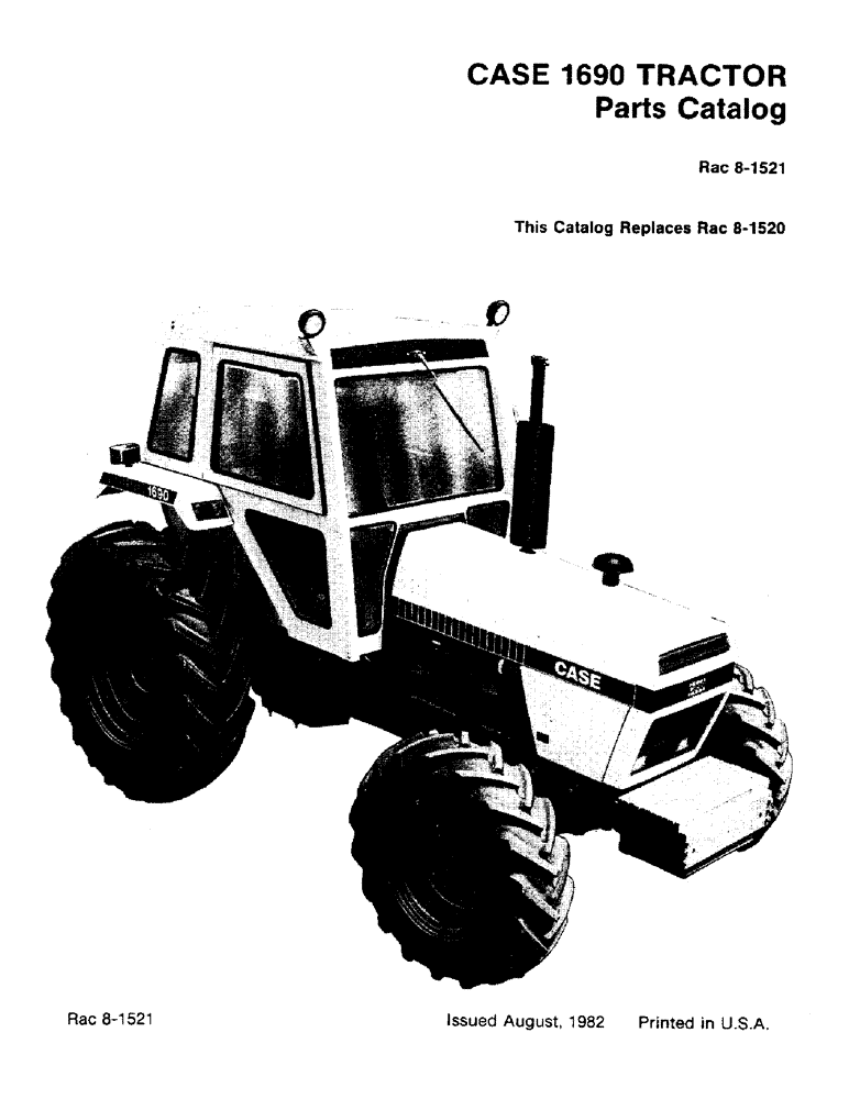 Схема запчастей Case IH 1690 - (3) - CASE 1690 TRACTOR PARTS CATALOG (00) - GENERAL