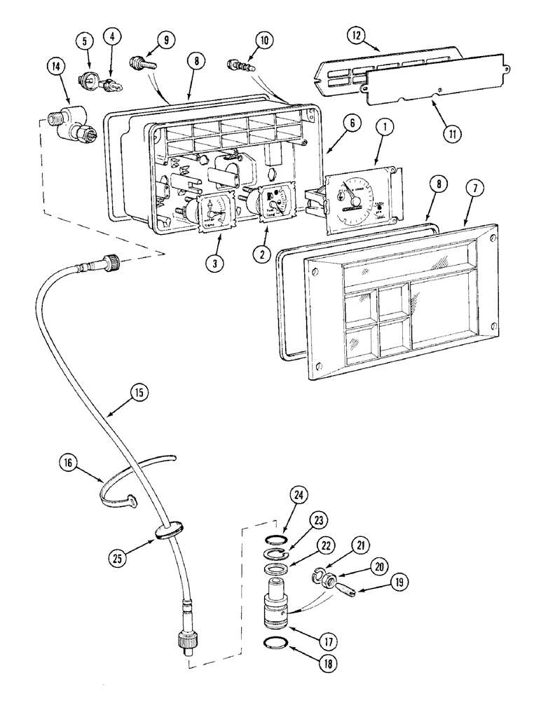 Схема запчастей Case IH 1394 - (4-058) - INSTRUMENT CLUSTER AND TACHOMETER (04) - ELECTRICAL SYSTEMS