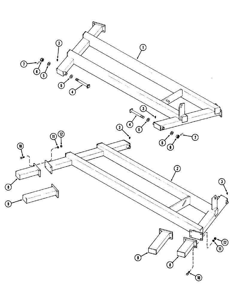 Схема запчастей Case IH DOT 23 - (08) - WING FRAMES AND EXTENSIONS 