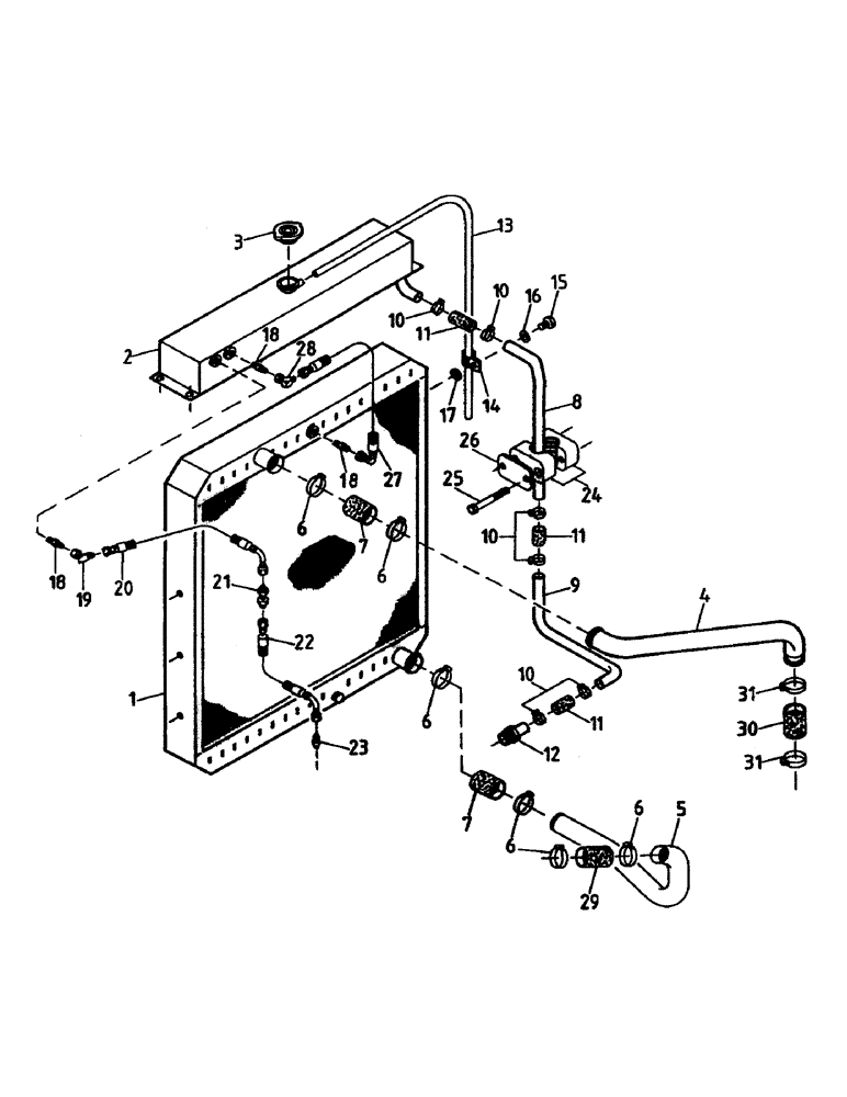 Схема запчастей Case IH 7700 - (C02-08) - WATER RADIATOR, M11-250 Engine & Engine Attachments