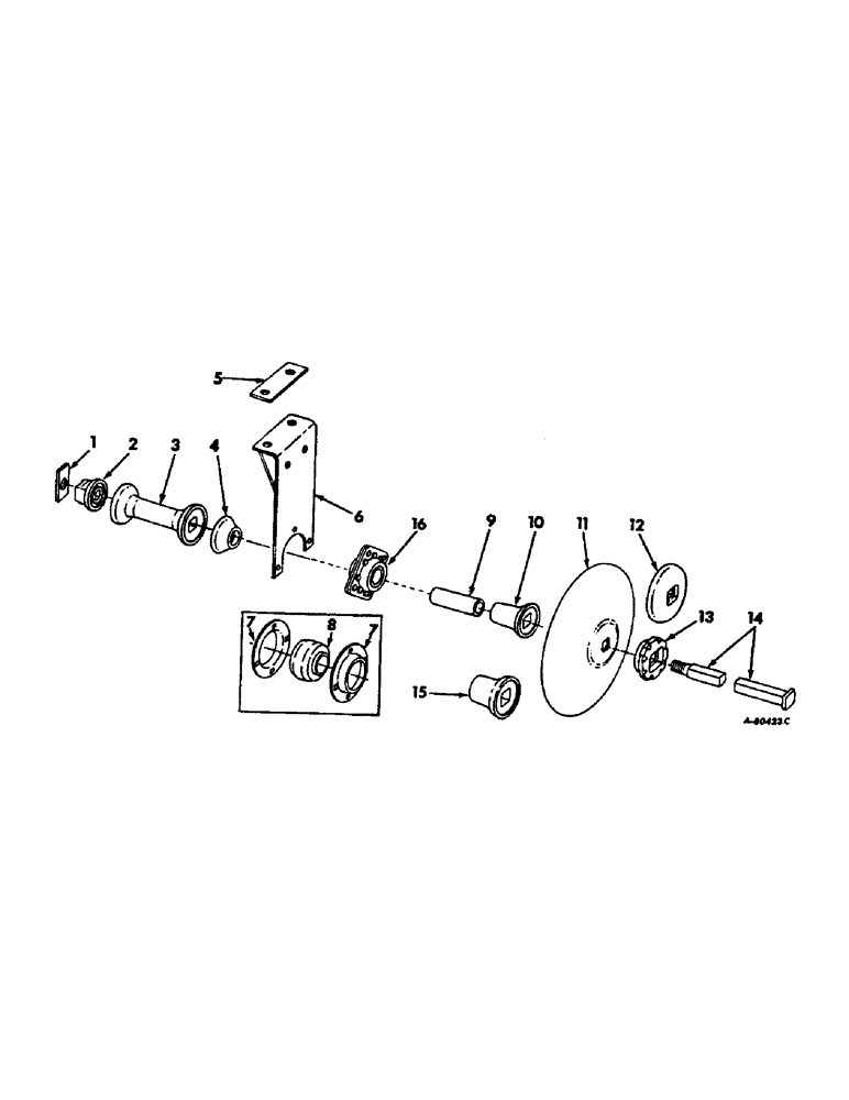 Схема запчастей Case IH 61 - (L-5) - DISK GANGS, WITH ANTI-FRICTION BEARINGS 