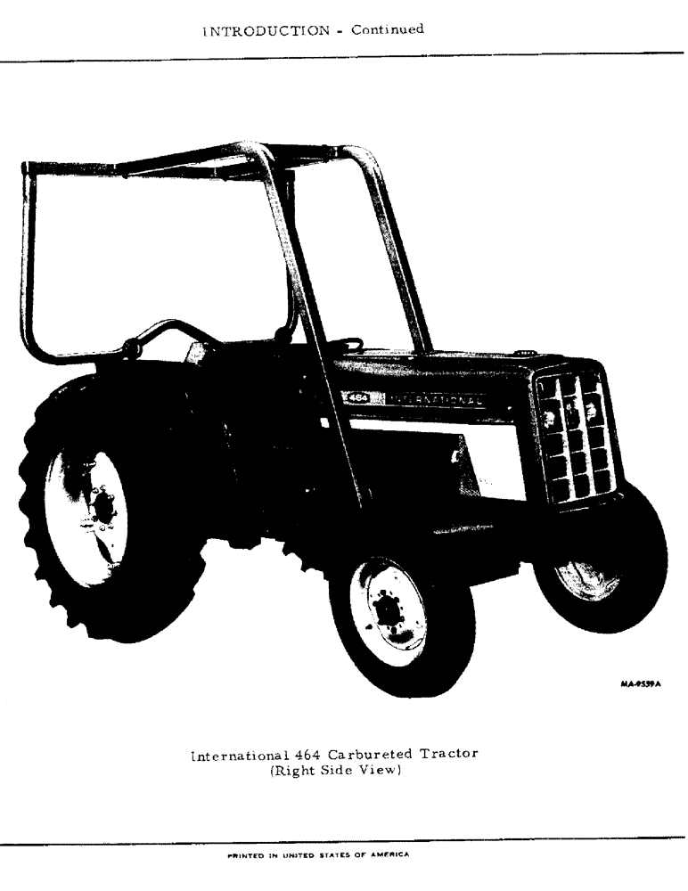 Схема запчастей Case IH 464 - (00-03) - INTRODUCTION - INTERNATIONAL 464 CARBURETED TRACTOR, RIGHT SIDE VIEW (00) - GENERAL