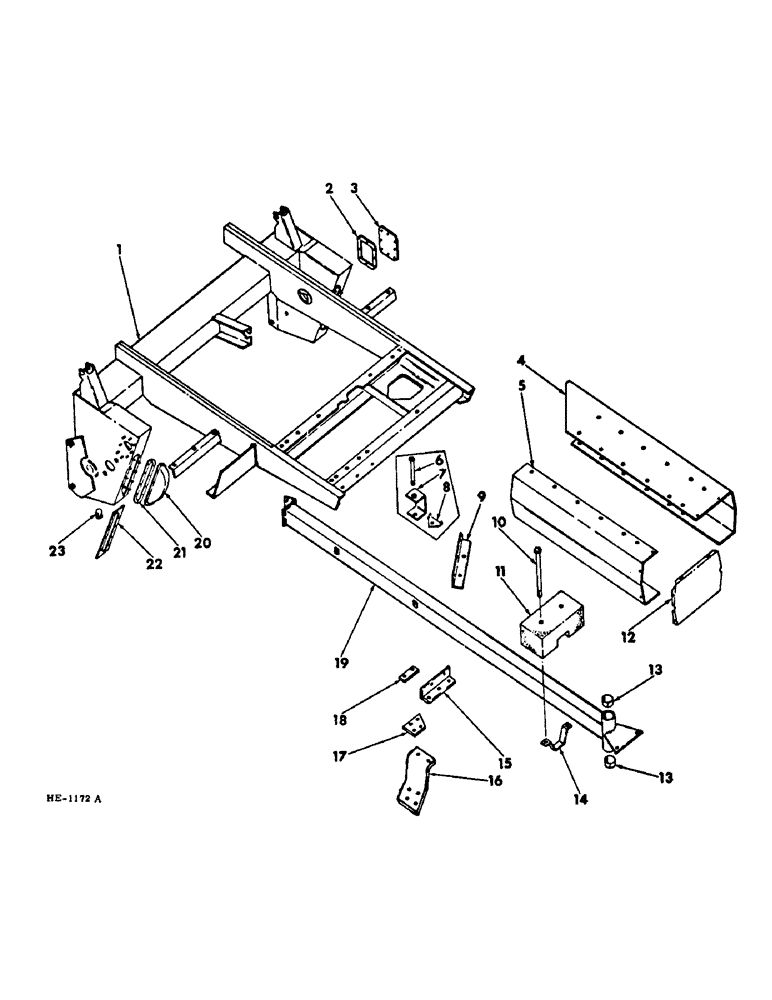 Схема запчастей Case IH 275 - (A-02) - CHASSIS, RADIATOR AND SHEET METAL, MAIN FRAME AND TAIL WHEEL BEAM Chassis, Radiator & Sheet Metal